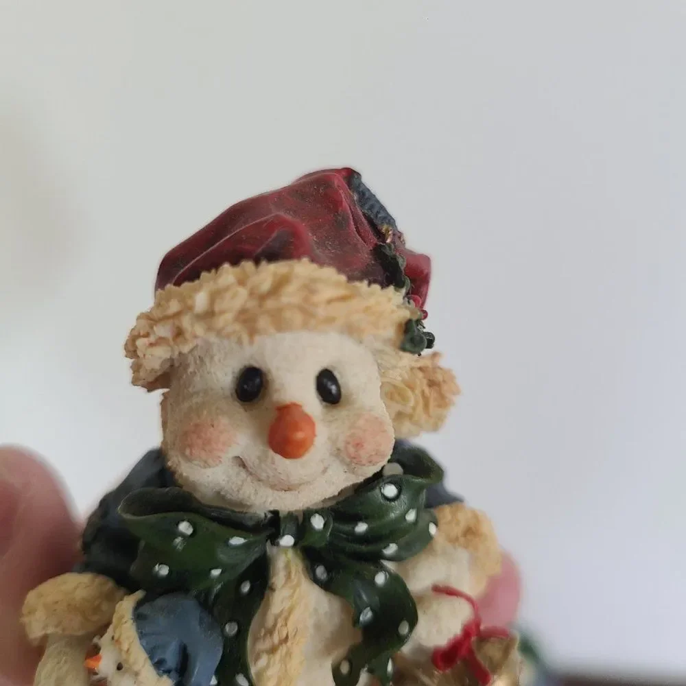 Vintage Christmas Holiday Winter Christmas Ornaments & Shelf Snowmen Set of 3